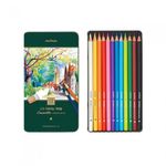 MUNHWA Erasable Colored Pencil Set (12 Colors) | Correctable with Eraser | Matte Finish Body | Premium Tin Case | KC Certified | Made in Korea
